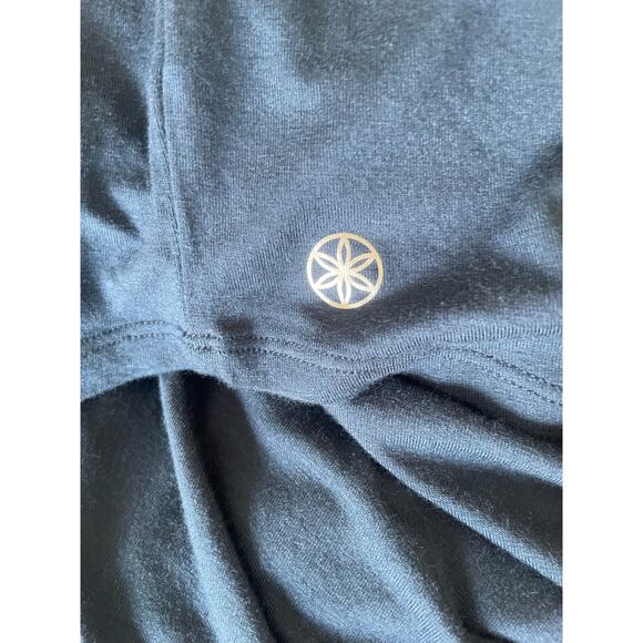 Gaiam Women Yoga Hoodie Top M Blue Color Block Soft Stretch Lounge Activewear - Picture 10 of 12